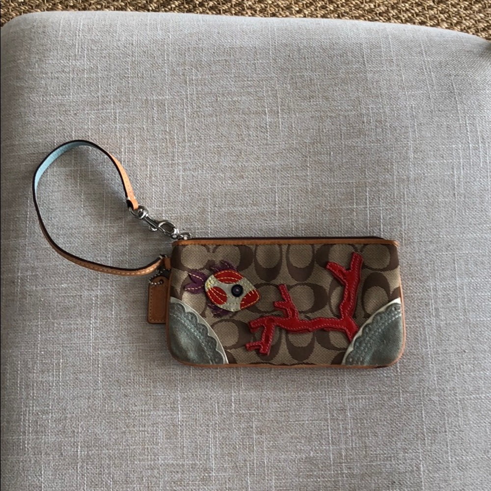 Coach Under the Sea bag wristlet